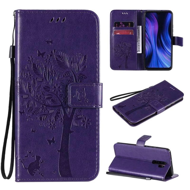 Funda tipo billetera para Xiaomi Redmi Note 9 9s 10 10s Pro Max 10T 9A 9C 4G 5G Flip PU Funda de cuero con bolsillo para tarjetas Capa Coque Tan Jianjun unisex