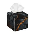 thumbnail image 1 of Balery Full Moon Black Dragon Porta Pañuelos de Cuero con Estampado – Funda Moderna Cuadrada para Caja de Pañuelos, Dispensador 5x5x5'', 1 of 7