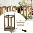 thumbnail image 2 of 1 or 3pcs Rustic Wooden Lantern Candle Holders Set, Farmhouse Floor Lantern with Detachable Candles, Vintage Wood Decorative Lantern for Wedding Table Centerpiece, Holiday Home Decor Gift, 2 of 7