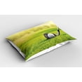 thumbnail image 2 of Ambesonne Golf Pillow Sham 2 Pack, Sunrise Sportive Morning Time, 30"x20", Pastel Yellow Green Grey, 2 of 3