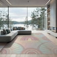 thumbnail image 2 of ODIKA Large Decorative Radiating Starburst Delicate Symmetrical Motifs for Living Room, Under Sectional, Family , Non-Slip Flatwoven, 2 of 7