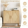 thumbnail image 4 of YUSAZENS Sideboard Buffet Kitchen Storage Cabinet with Handmade Rattan Doors, Free Standing Buffet Cabinet Accent Cabinet for Living Room, Hallway, Dining Room, Entryway, 4 of 8