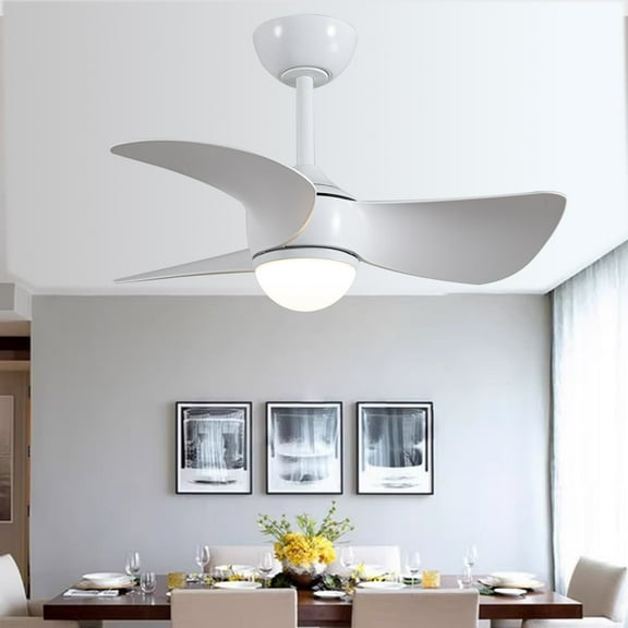 Orla 29.9 in. 1-Light Indoor White Finish Ceiling Fan with Light Kit
