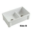 thumbnail image 6 of Tosca Farmhouse Fireclay 33" Double Bowl Kitchen Sink with Grid, Cutting-Board and Strainer in White, 6 of 7