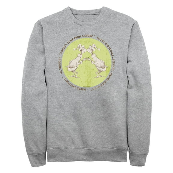 Men's The Grinch Christmas Means More Quote Sweatshirt
