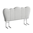 thumbnail image 4 of Pinmoco Chenille Upholstered Headboard for Full Bed, Height Adjustable Crown-Shaped Headboard, Starry Gray, 4 of 9