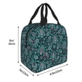 thumbnail image 2 of Rateoe Vintage Floral Pattern Insulated Lunch Bag with Thick Aluminum Foil Lunch Tote Bag with Front Pocket for Men and Women, Ideal for Work, School, Picnics, and Travel, 2 of 5