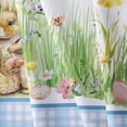 thumbnail image 2 of Easter Oval Tablecloth Easter Table Cloth Bunny Floral Easter Eggs Oval Tablecloths Stain-Resistant Wrinkle Free Polyester Fabric Table Cover for Easter Decoration 60x120 Inch, 2 of 6