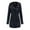 Navy, variant on Lolmot Trench Coats for Women Casual Loose Plus Size Hooded Jackets Solid Zip Up Long Sleeve Outdoor Waterproof Windproof Raincoat with Pockets
