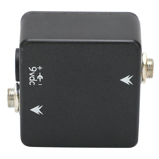 Pedal de efectos de guitarra ANGGREK con conector de 1/4 pulgadas Mini Pure Buffer negro