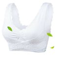 thumbnail image 3 of Women Solid Color Sports Bra Sleeveless Adjustment Push Up Lace Brassiere, 3 of 6
