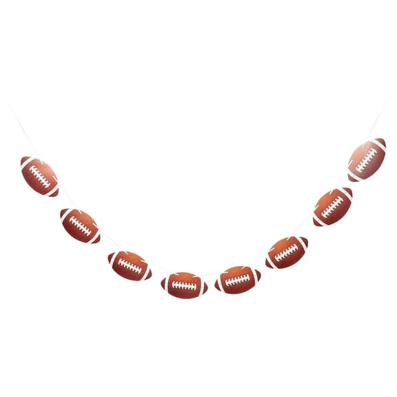 FRCOLOR  Themed Party Decorations Football Birthday Banner Light Brown