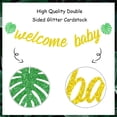 thumbnail image 5 of Jungle Welcome Baby Banner Gold Glitter Animal Print Cheetah Garland Safari Theme Baby Shower Gender Reveal Party Supplies, 5 of 6