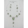thumbnail image 2 of Gorgeous Green Crystal Necklace Earrings Set, 2 of 5