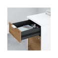 thumbnail image 4 of BBF Jamestown - Table with 2-drawer lateral file cabinet - L-shaped - fresh walnut - white base, 4 of 8