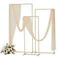 thumbnail image 6 of Set of 3 Gold Square 6.6FT,5.9FT,4.9FT Wedding Arch Flower Balloon Backdrop Stand for Birthday Party Wedding Garden Decor, 6 of 6