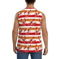 thumbnail image 4 of Easygdp Red Lobster Men's Breathable Tank Tops Sleeveless Sporty T Shirts for Basketball, Mountaineering, Bodybuilding -Medium, 4 of 8