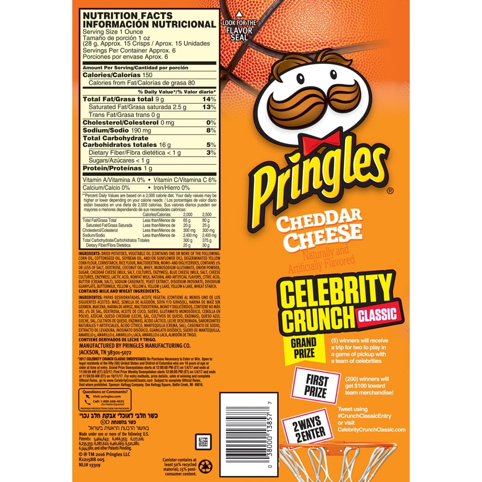 Printable Pringles Label