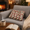 thumbnail image 5 of SHJHENG Christmas Tufted Chair Cushion - Soft Winter Seat Pad with Festive Snowflake, Pine Tree, and Forest Animal Print, Non-Slip Holiday Dining Kitchen Accent, 15.7x15.7 Inch, 5 of 6