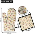 thumbnail image 6 of Autumn Fall Leaves Pattern Kitchen Oven Mitt and Pot Holder Sets 2 Pcs for Baking, Cooking and Grilling, Heat Resistant Up To 392 °F, 6 of 7