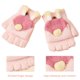 thumbnail image 3 of Guantes convertibles con parte superior abatible para niños, con estampado de frijoles de azúcar, cálidos guantes de punto sin dedos para niños y niñas de 6 a 14 años, 3 of 5