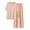 Pink, variant on Summer Plus Size Casual Fshion Two Piece Sets For Women Casual Solid Color Short-sleeved Round Teck Top And Trousers