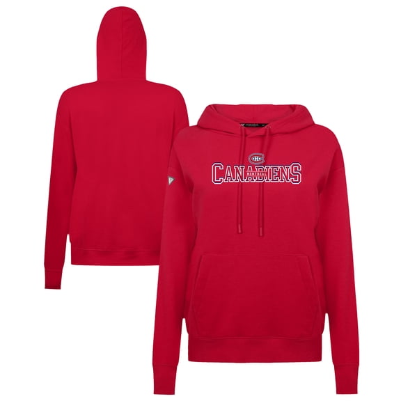 Women's Levelwear Red Montreal Canadiens Adorn Journey Pullover Hoodie