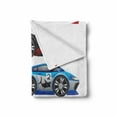 thumbnail image 2 of Cars Soft Flannel Fleece Throw Blanket, Group of Formula Race Cars Modern Mechanical Technology Automotive Championship, Cozy Plush for Indoor and Outdoor Use, 50" x 70", Multicolor, by Ambesonne, 2 of 6