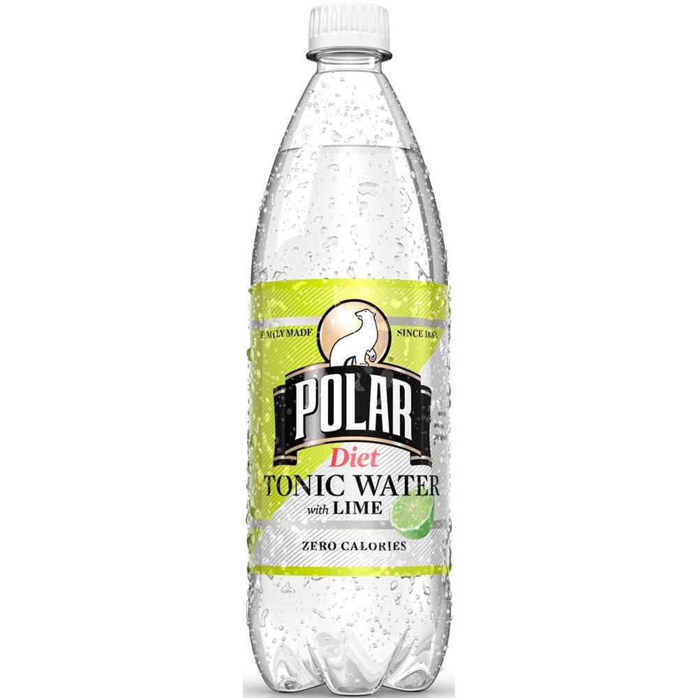 Polar Diet Soda, Tonic Water with Lime, 1 L