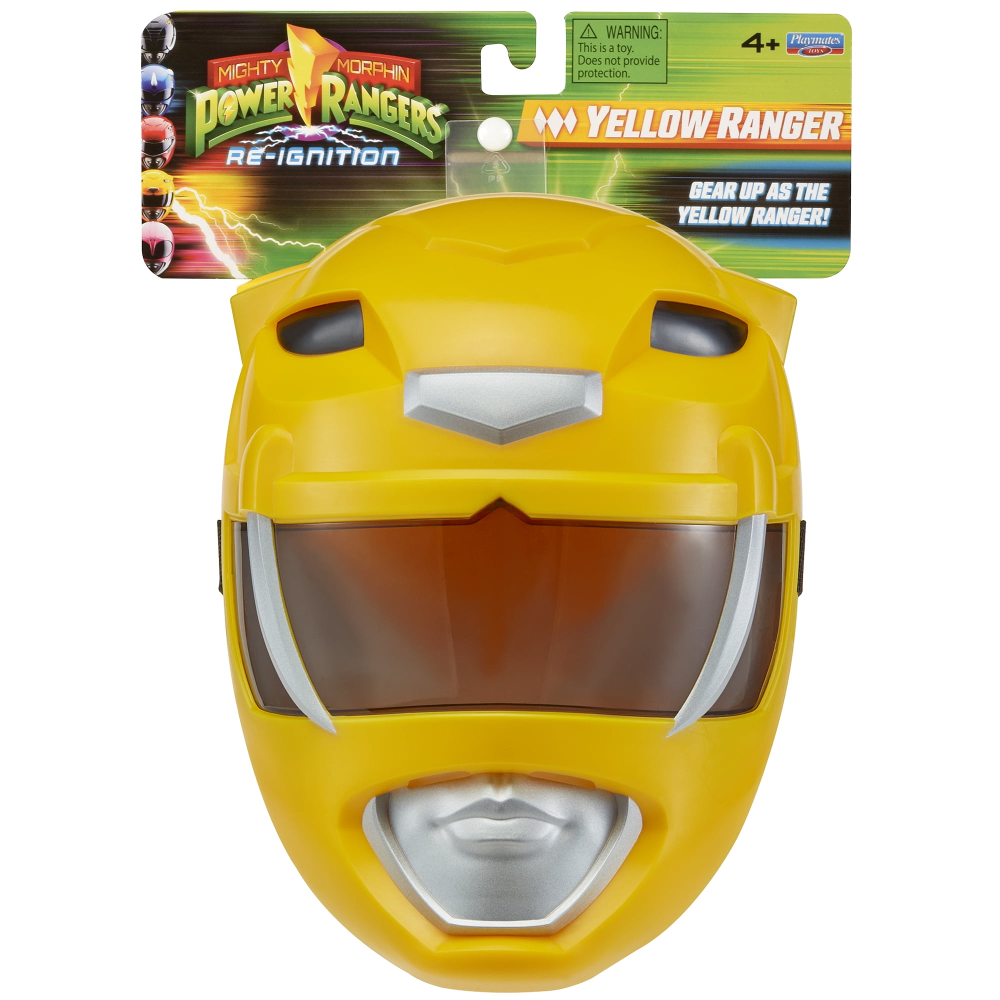 Mighty Morphin Power Rangers: Re-Ignition - Yellow Ranger Role Play Mask for Boys and Girls by Playmates Toys