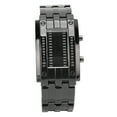 thumbnail image 2 of Business Watch, Accurate Alloy Binary Time Mode Display Men's Wrist Watch Exquisite  For Daily Wear Men's Silver Black, 2 of 8