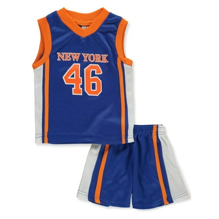 

High Energy Baby Boys 2-Piece Brooklyn Shorts Set Outfit - royal blue/orange 24 months (Infant)