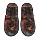 thumbnail image 1 of Fotbe Dark Skull King Throne Pantuflas Peludas para Mujer con Estampado, Zapatillas de Peluche, Zapatos de Invierno para Casa, Uso Interior y Exterior-Large, 1 of 8