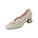 thumbnail image 1 of Cojines Del Dedo Del Pie para Zapatos con Exquisito Dedo Del Pie Bordado Y Acento de Metal Pulido, Tacón de Bloque Bajo de 2 Pulgadas para la Estabilidad, Zapatos de Tacón Bajo de Desgaste Casual Ver, 1 of 9