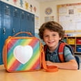 thumbnail image 5 of Lunch Bag Sequin Heart-Shaped Insulated Crossbody Thermal Cooler Cute Waterproof Oxford for Youth Picnic Purple by Xuniizn, 5 of 7