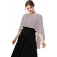 thumbnail image 2 of Dalrosia Sheer Chiffon Capes Soft Capelets for Women, Lightweight Shawls and Wraps for Evening Party Dress Cover Up, 2 of 2