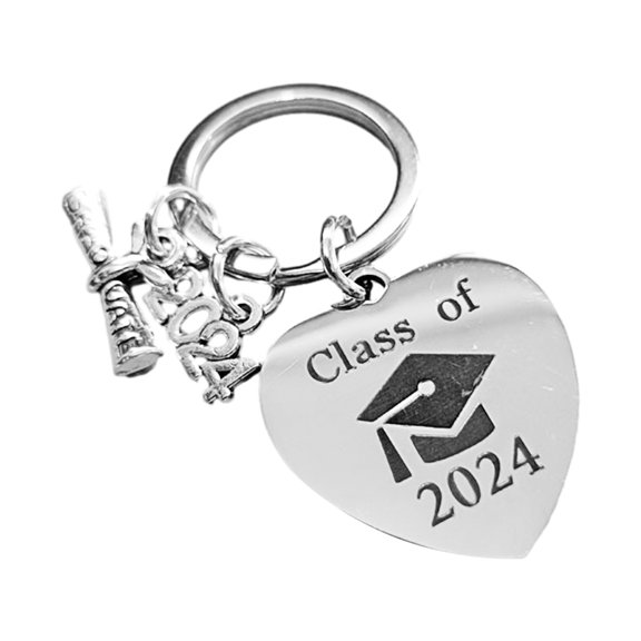 ANXPTME Stainless Steel Graduation Keychain Key Rings Stylish Graduation Key Jewelry