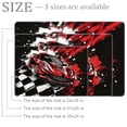 thumbnail image 2 of Small Washable Kitchen Rug, Aesthetic Speeding Racing Car with Checkered Flag Indoor Door Mats for Entryway, Non Slip Area Rug Floor Carpet for Entrance Bathroom Bedroom, 2 of 7