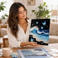 thumbnail image 6 of DIY Beach Pearl Diamond Painting Kit, 12x16 Inch Sparkling Full Drill Ocean Wave Craft Kit, Stress Relief DIY Artwork, Ideal Wall Ornament & Unique Present, 6 of 8