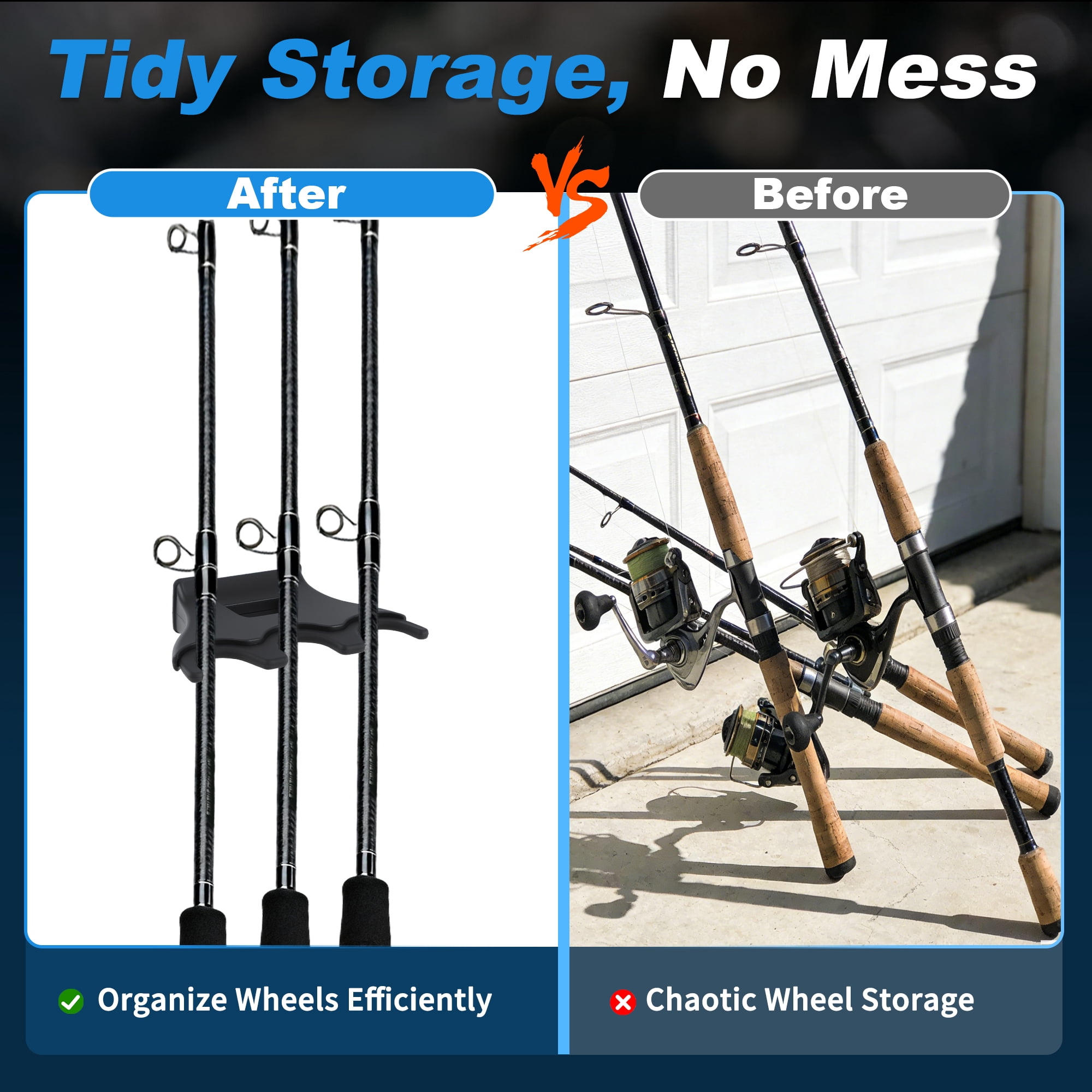 Unique Bargains Magnetic Fishing Rod Holder for Car Black 3 Rods 1 Pcs