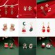 thumbnail image 5 of Colección de pendientes navideños Muñeco de nieve Copo de nieve Cabeza de ciervo Calcetines navideños Pendientes con muletas Regalo de Navidad de Año Nuevo, 5 of 6