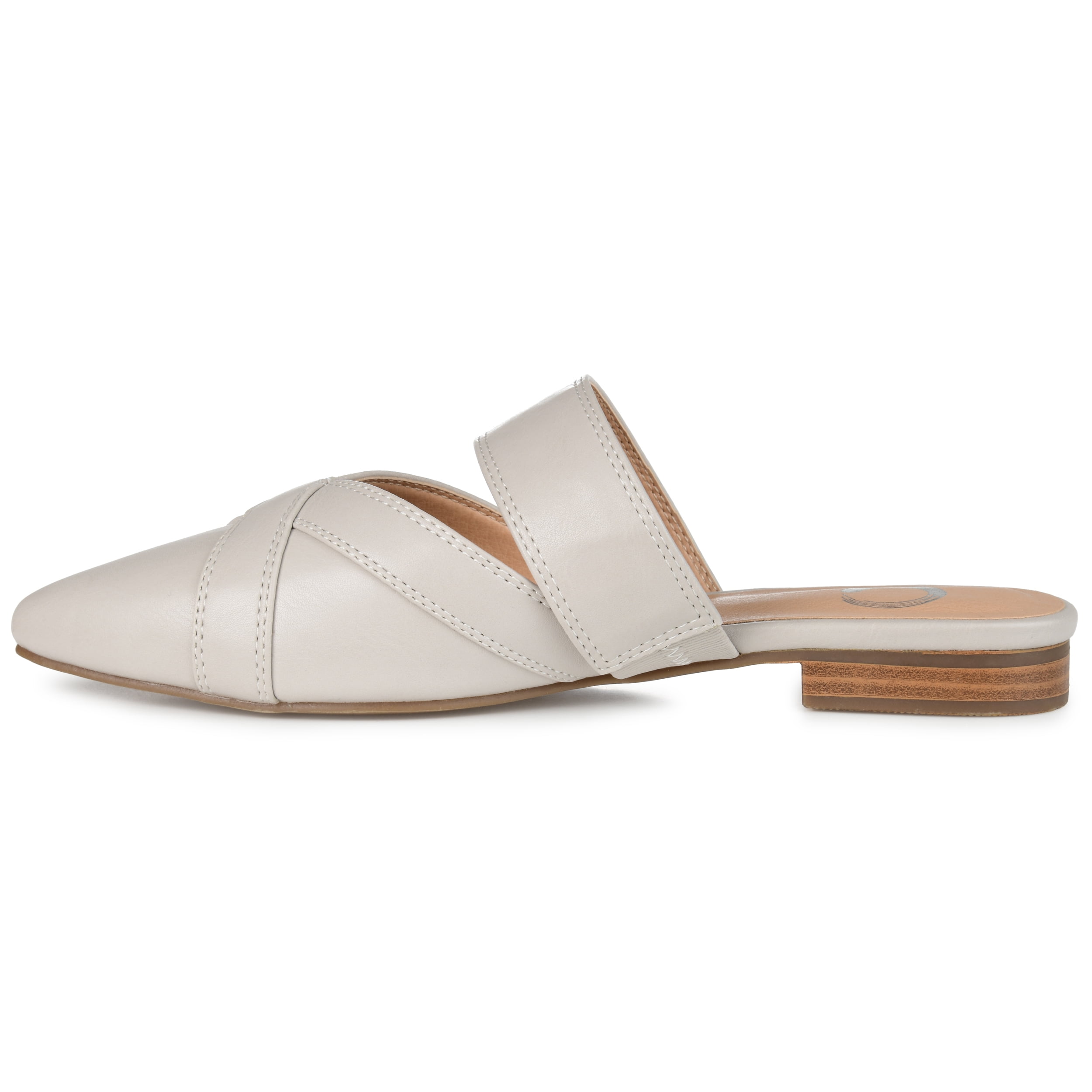 Journee Womens Stasi Narrow Width Slip On Pointed Toe Mules Flats
