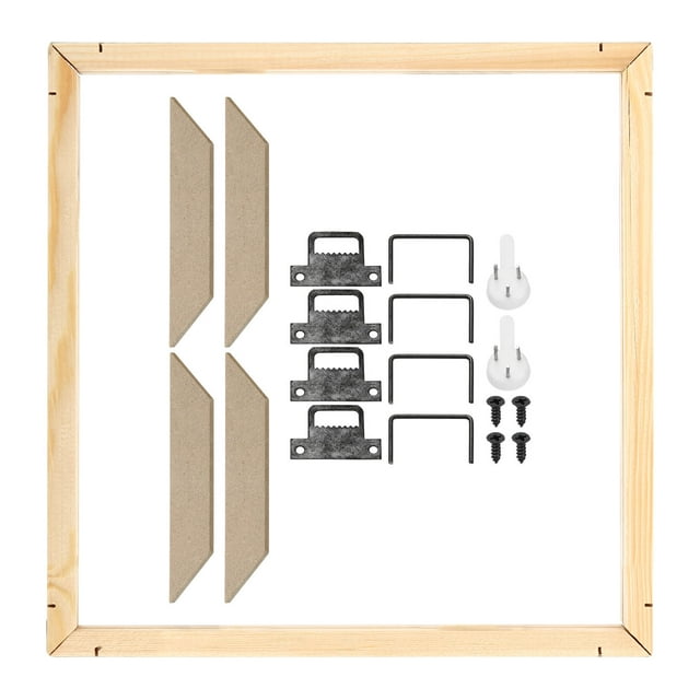 Unique Bargains Canvas Stretcher Bars Kit, 10x8 Inch Rectangle Solid Wood Frame for Paint, Prints, Oil Paintings, Wood Color