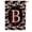 Monogram B, variant on America Forever Elegant Red And Black Plaid Monogram X House Flag, 28 x 40 inch Double Sided, Buffalo Plaid Initial Flag, Floral Tartan Banner, Personalized Fall Winter Decor, Letter X Yard Flag