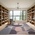 thumbnail image 2 of ODIKA 9'x12' Muted Pastel Tones Geometric Elegance Washable Area Rug Mid Century Modern Patterned Shapes for Great Room, Indoor Concept, Large Living Low Pile, Flatwoven, 2 of 7