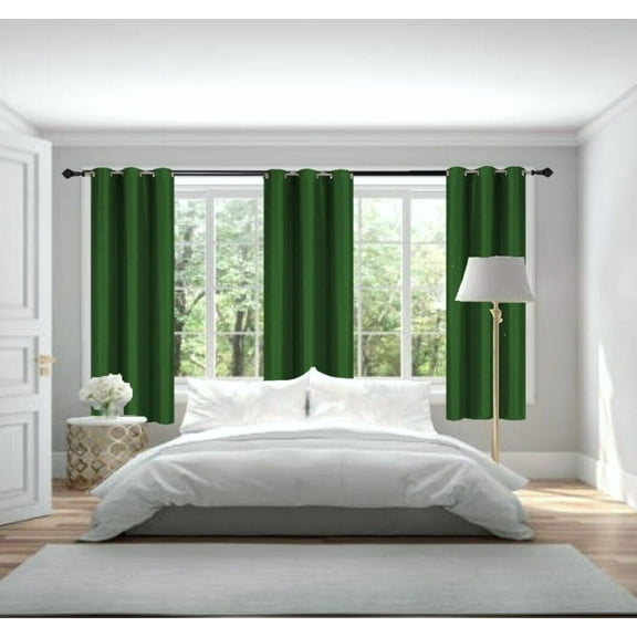 Adam Hunter Color Set of 2 Panels Drapes Thermal Blackout Noise Reduce 100% privacy Window Curtain Grommets Home Décor 63" Long