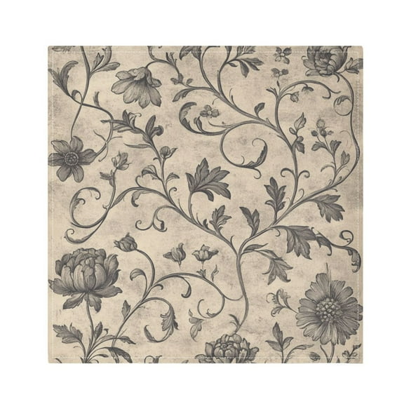 WOBOGO A Medieval-style Pattern Cloth Napkins 1 Piece Soft Elegant Touch Durable Absorbent Quick Drying for Elegant Dining