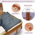 thumbnail image 5 of 3 Piece Modern Hardshell Luggage, Lightweight Expandable Luggage Set of 3 with 8 Double Spinner Wheels, TSA Lock, 20"/24"/"28"Suitcase Set for Travel and Storage, Purple, 5 of 9