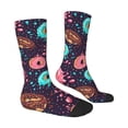 thumbnail image 2 of Goofa Donuts1 Printed Men's Crew Socks, Soft Durable Breathable Moisture-Wicking with Odor Control Cotton socks, 2 of 9