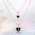 thumbnail image 1 of Paquete de 2 Collares con Colgante de Pareja perfecl Cadena de Clavícula Romántica Negro Circunferencia 8.3-19.7 pulgadas, 1 of 7